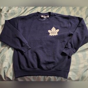 Toronto Maple Leafs NHL Blue Pullover Sweatshirt Men's Size Medium .